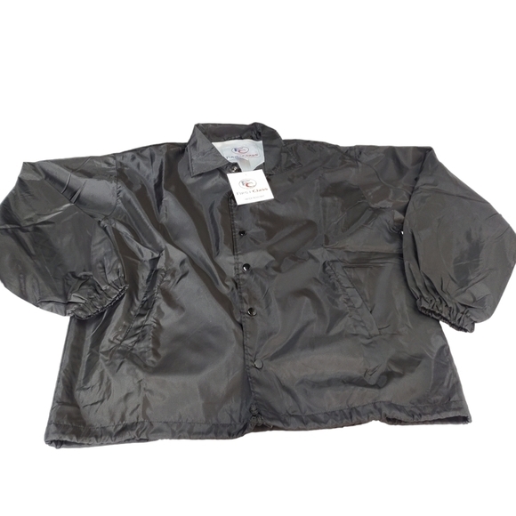 First Class Men's Black 100% Nylon Windbreaker Jacket Size M NWT - Picture 7 of 10